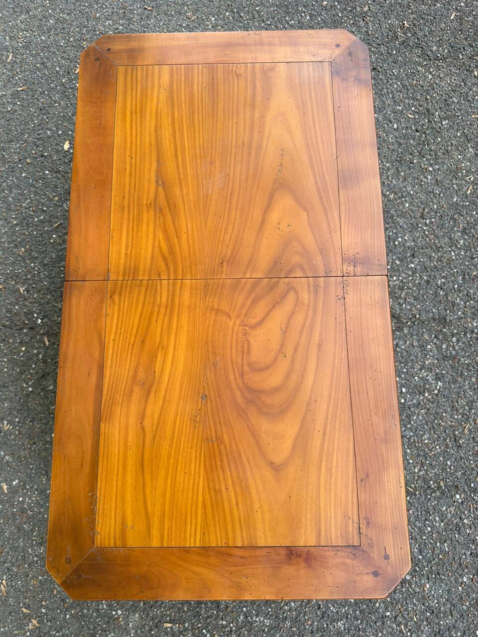 Solid wood bar coffee table DASRAS France sliding top storage 1