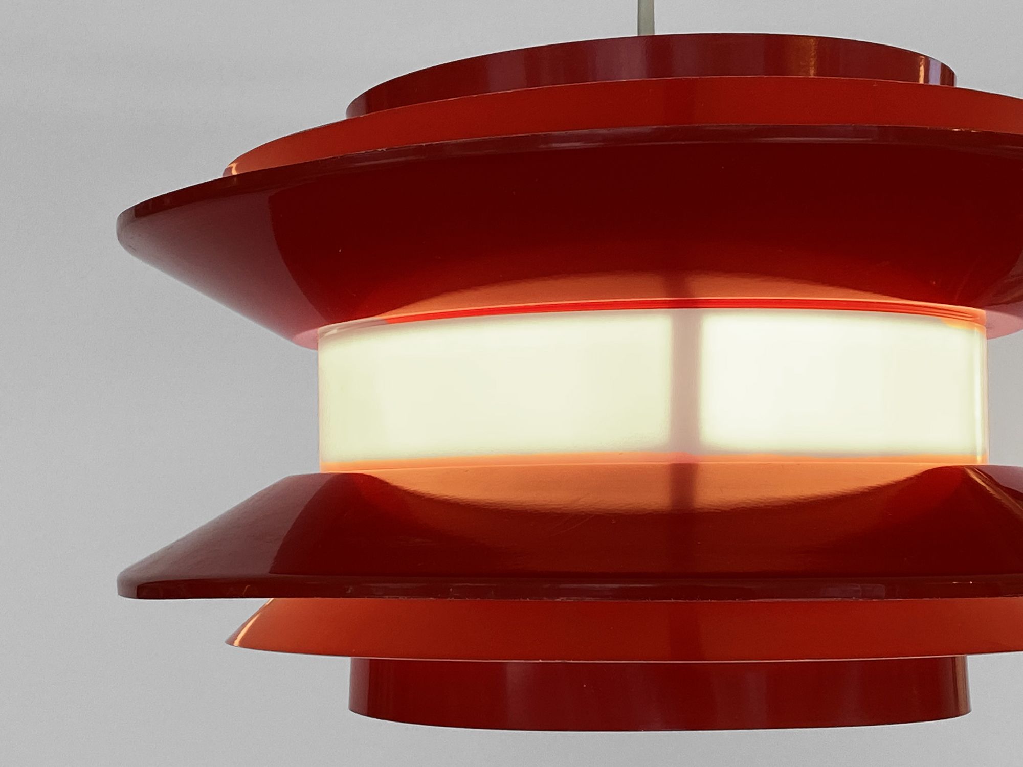 Pendant light "Trava" by Carl Thore for Granhaga Metallindustri. Sweden 1970s