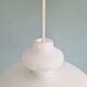 Large Scandinavian suspension light in white opaline, H.A. Jakobsson, 1960