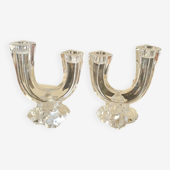Pair of Cristal de Vannes candlesticks