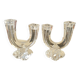 Pair of Vannes crystal candlesticks