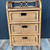 Vintage rattan chiffonier