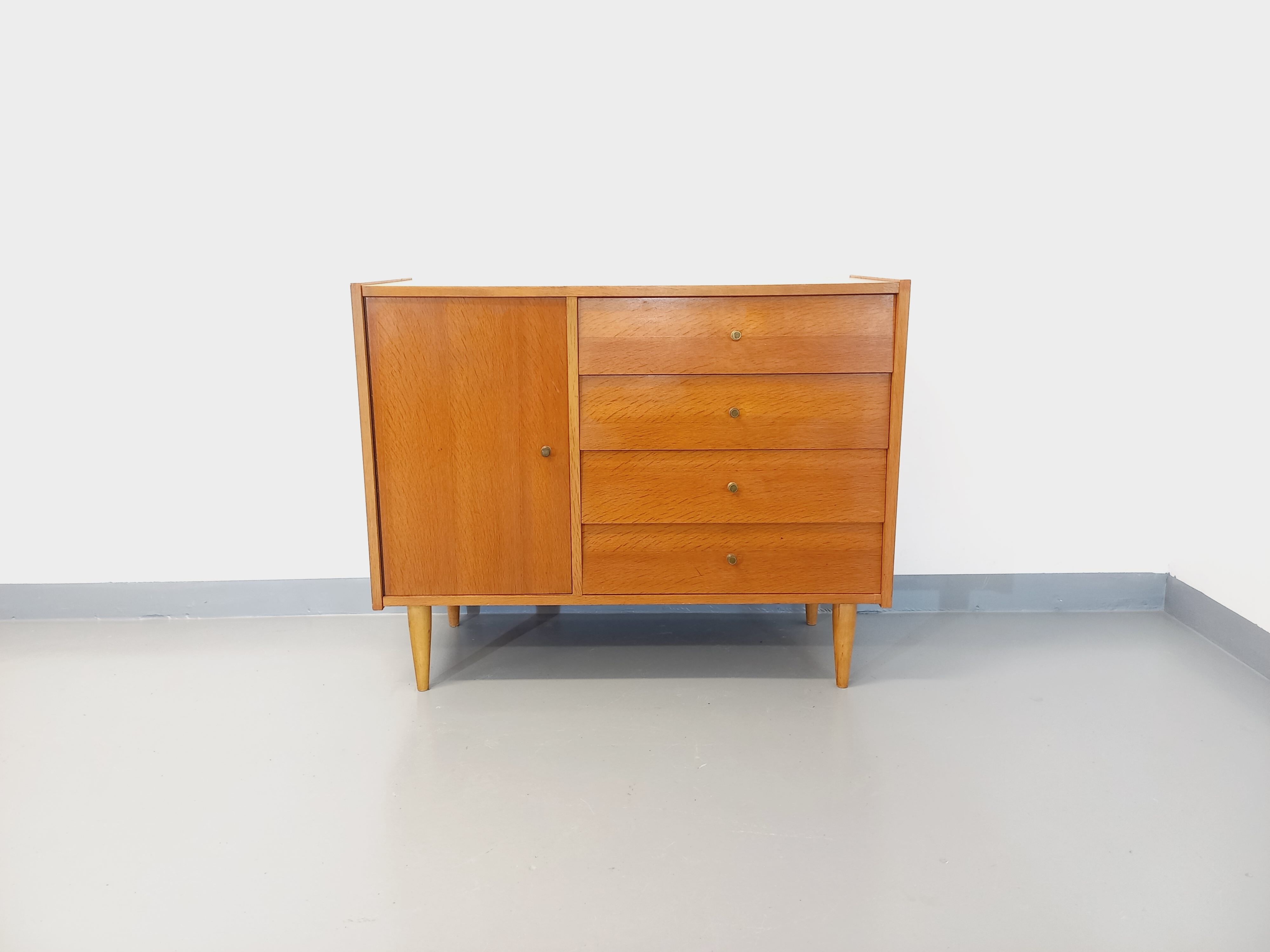 Vintage wooden storage cabinet from the 50s 60s