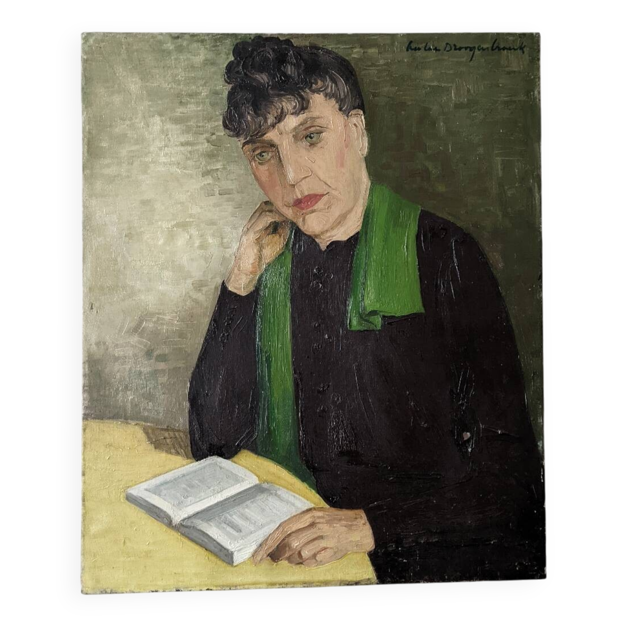 Oil on canvas old portrait alternative decoration countryside