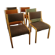 Set de 6 chaises scandinave plywood