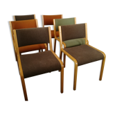 Set de 6 chaises scandinave plywood