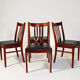 4 rosewood chairs from the 1960s in Scandinavian design.