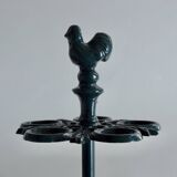 Old enameled cast iron egg display.