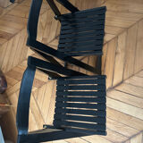 Set of 2 folding chairs in the style of Aldo Jacober.