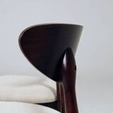 Dining chairs set of 6 heritage herringbone Beige linen