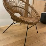 1 Fauteuil rotin