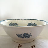 Saladier faience décor bleu