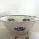 Salad bowl faience blue decoration