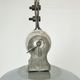 Industrial italien grey enamel lamp from Cariboni, 1970s