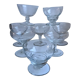 Lot de 8 coupes à champagne en cristal gravé années 50