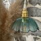 Small vintage blue portable lamp