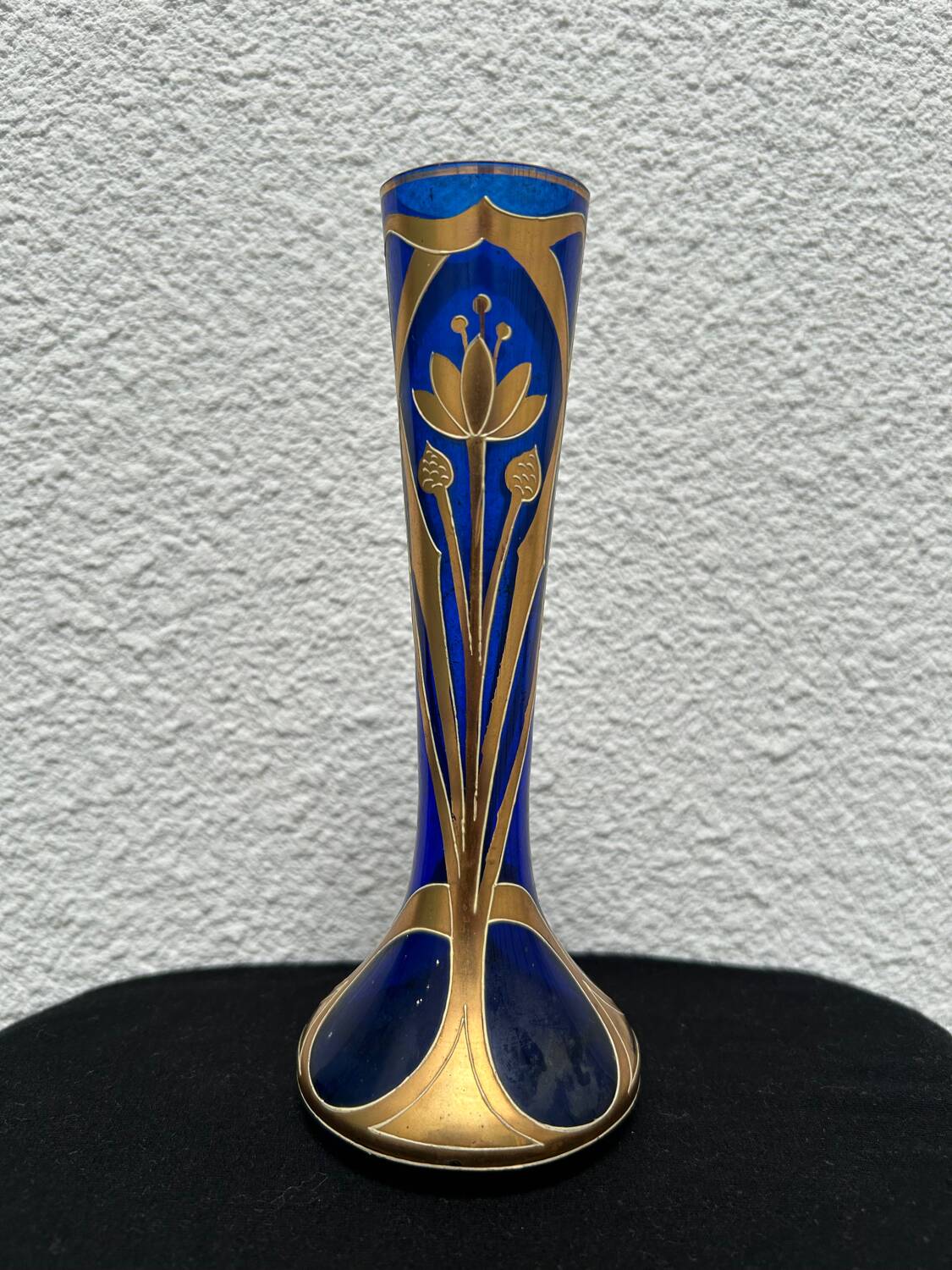 Théodore Legras - Art Nouveau Blue Gilded and Enameled Vase