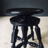 Early 20th Century Black Stained Piano Stool, 1890s