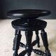 Early 20th Century Black Stained Piano Stool, 1890s