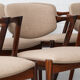 Dining chairs in rosewood, model 42, by Kai Kristiansen.