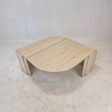 Italian travertine coffee table, 1980's