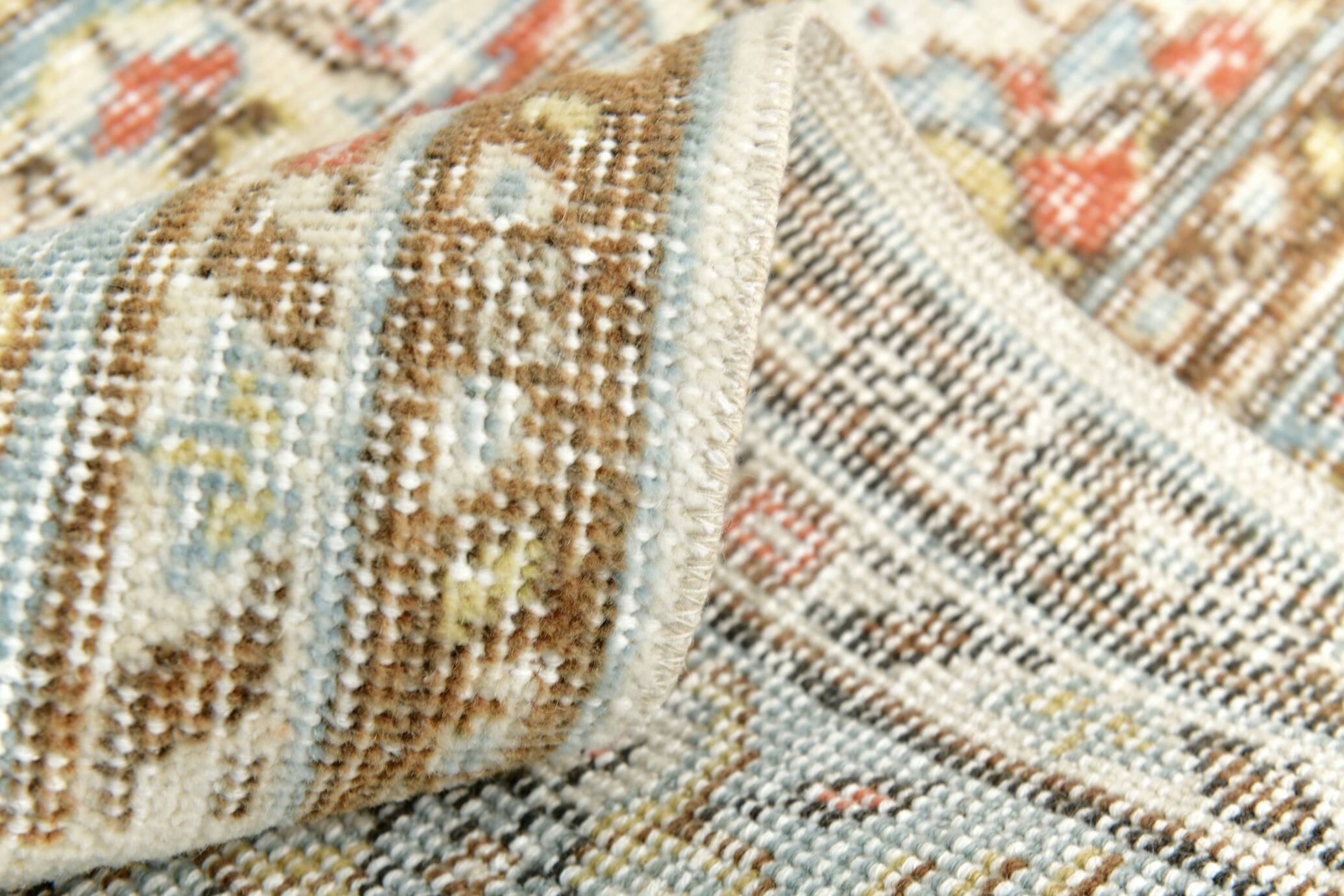 6x9 Sky Blue Turkish Vintage Area Rug 178x286Cm SK 24678