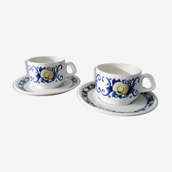 Tasses à thé et sous-tasses Villeroy et Boch " Cadiz"