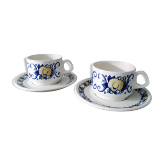 Tasses à thé et sous-tasses Villeroy et Boch " Cadiz"