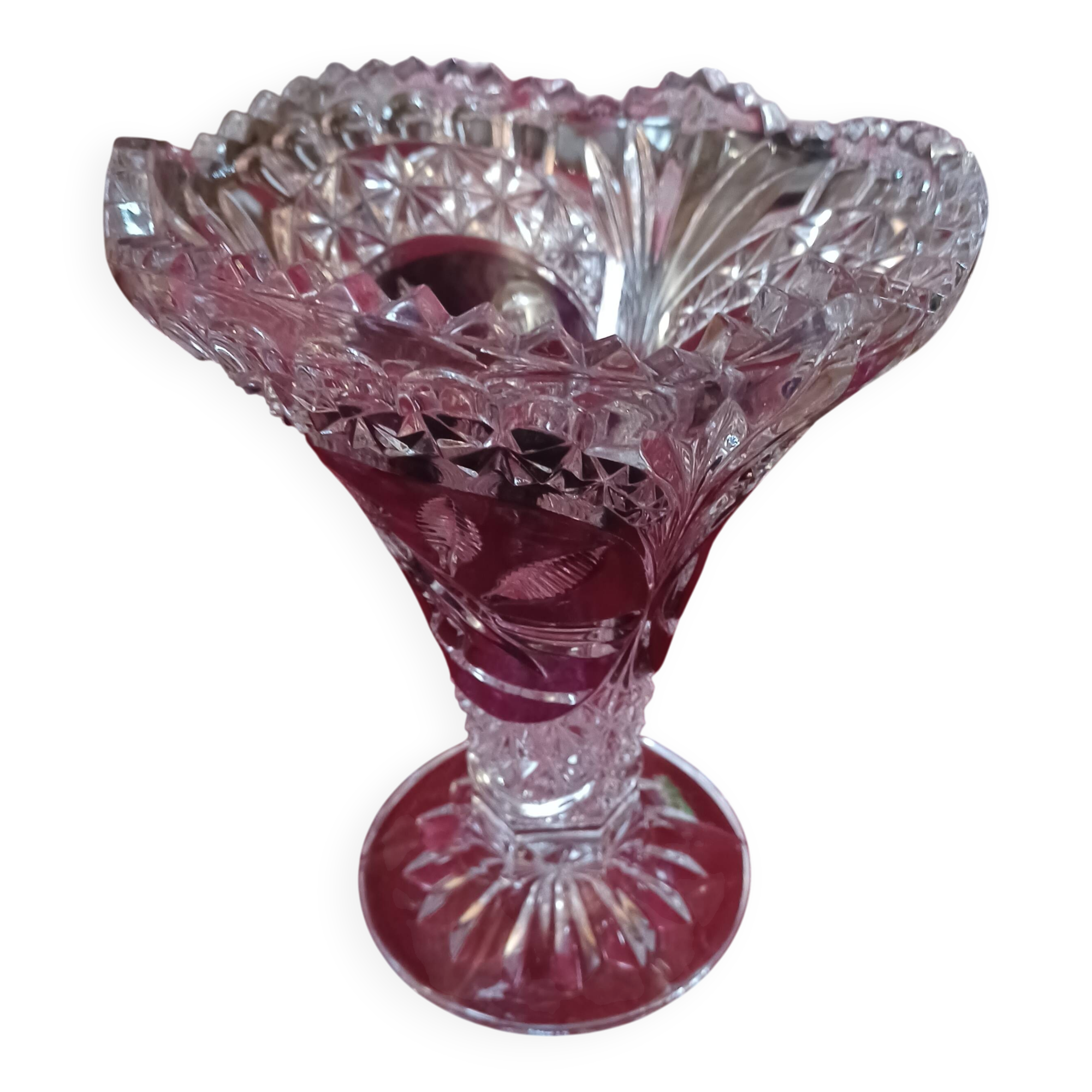 Vase en cristal taillé