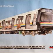 Industrial poster "Caracas Metro" Alsthom, 80s, 60 x 80 cm
