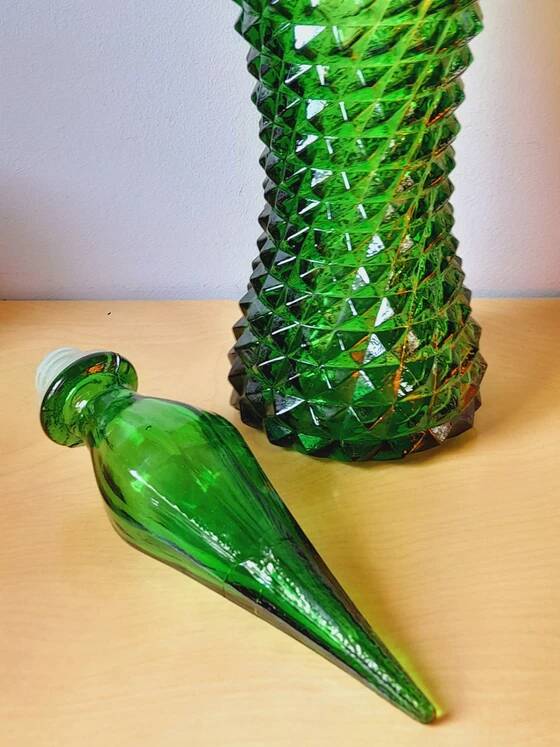 Italian Carafe Empoli green 1970