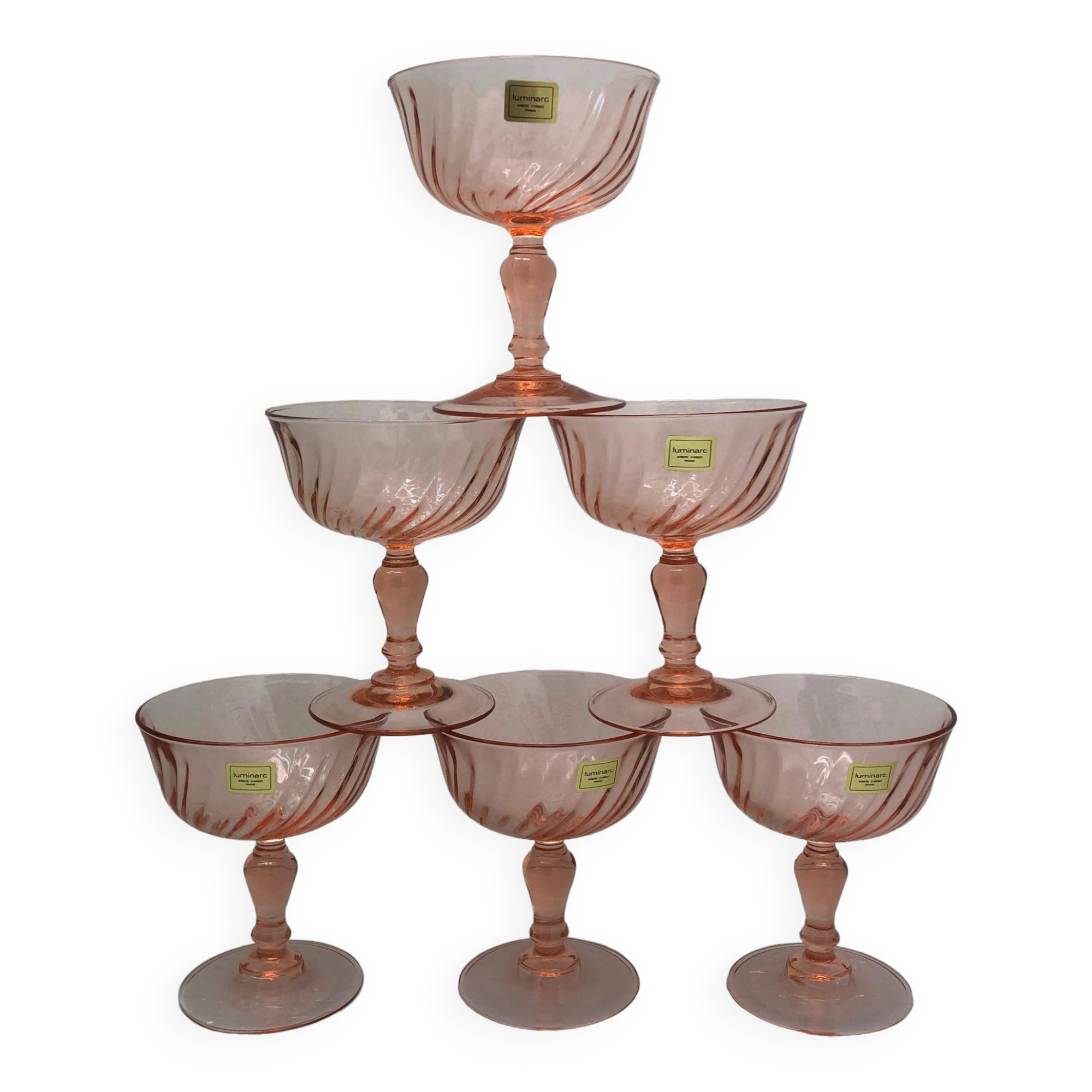 Rosaline champagne glass 70s design