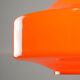 Mid-century italian orange glass & brass pendant lamp