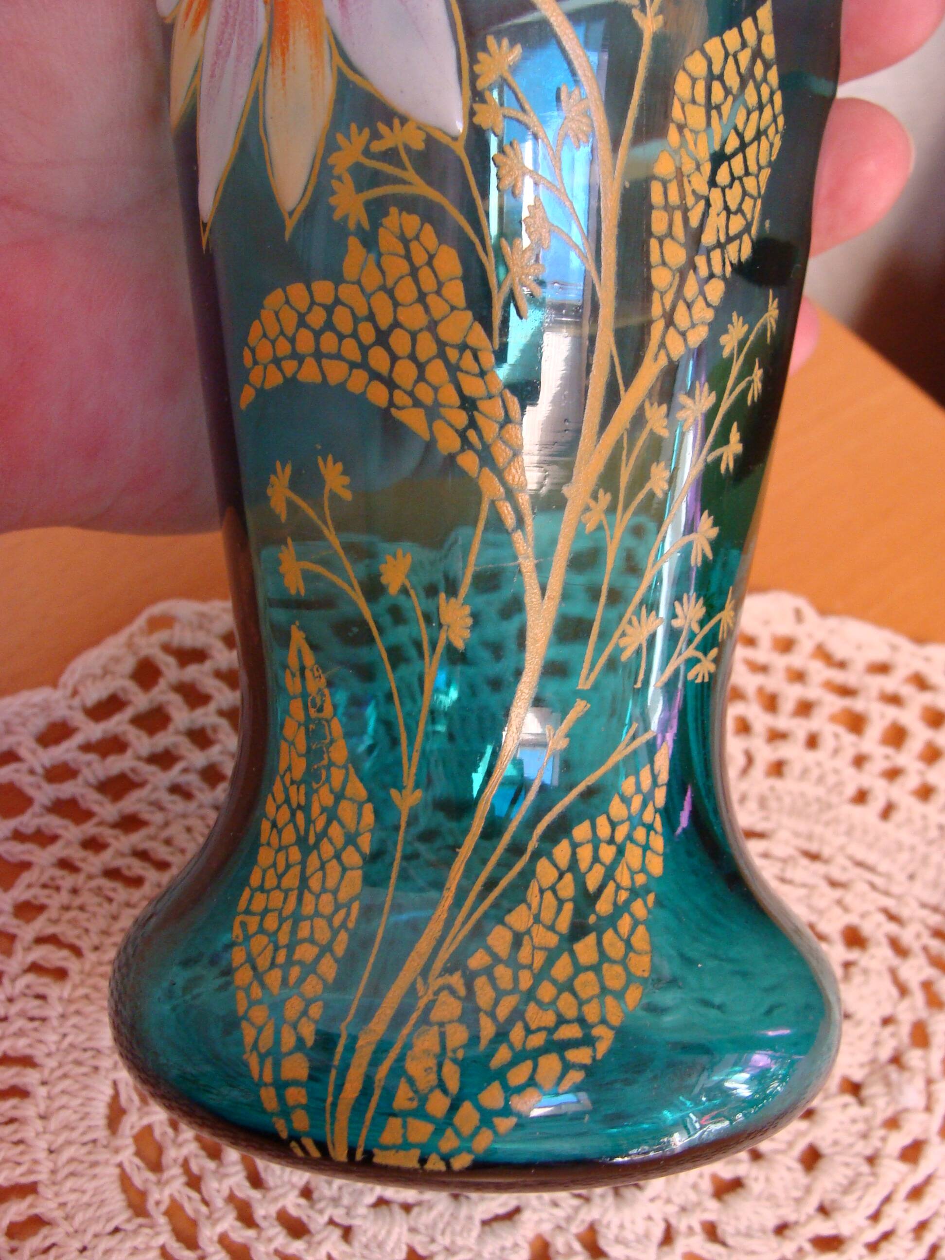 Legras vase with dahlia