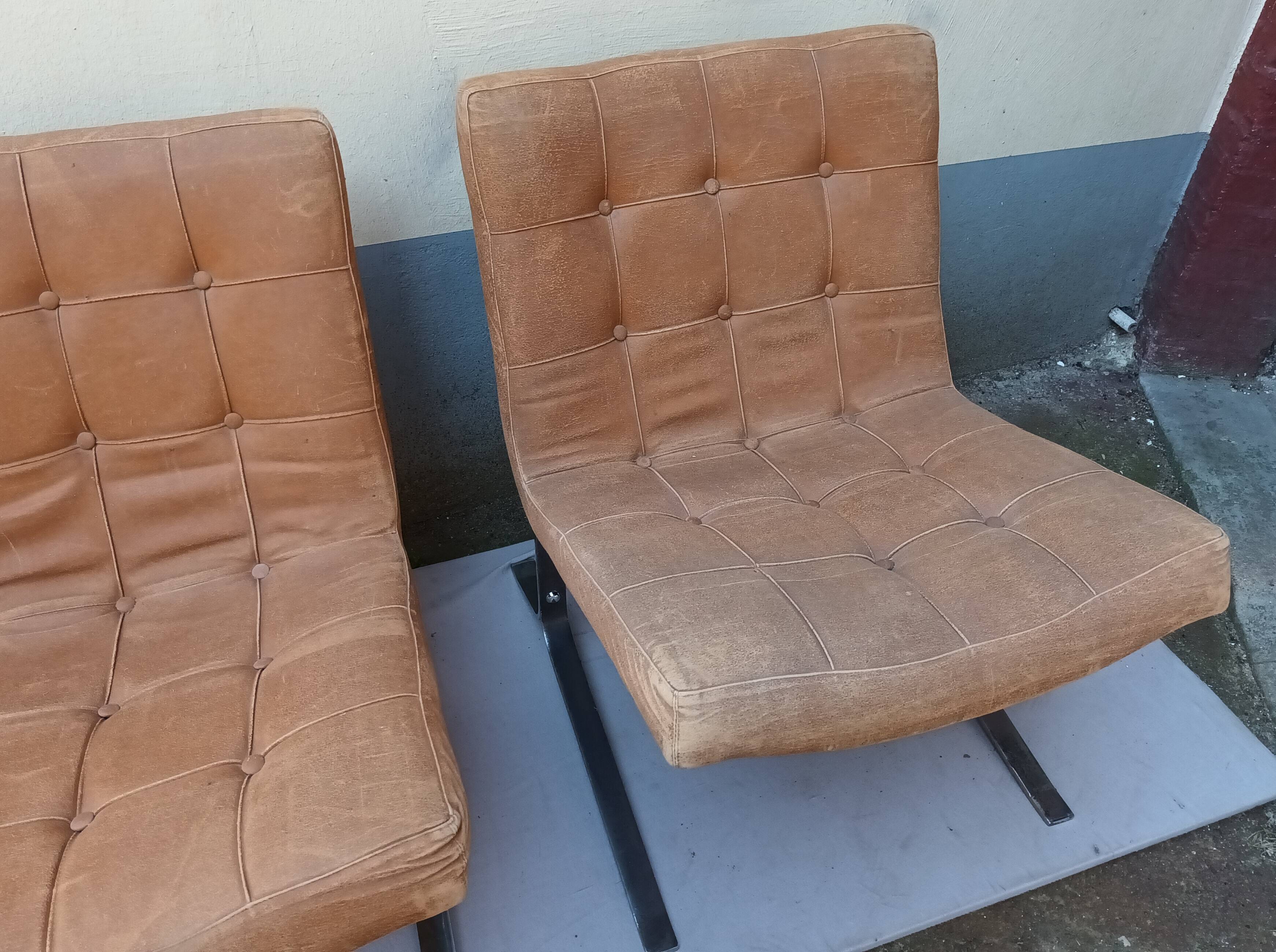 Three armchairs by Olivier Mourgue from the 50s/60s