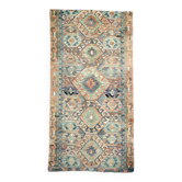 5x11 Green & Blue Tribal Turkish Vintage Kilim Rug 170x333Cm SK 35197