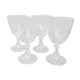 Wine glasses with chiseled foot
