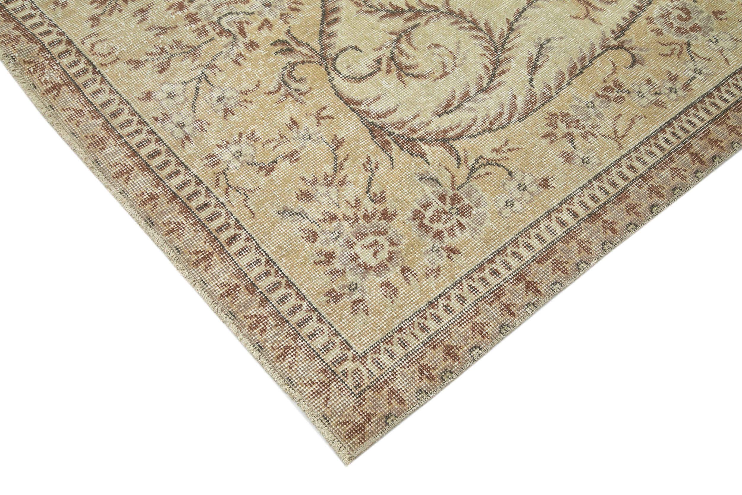 Handwoven decorative anatolian beige carpet 167 cm x 253 cm - 24927