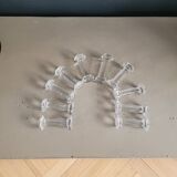 10 hexagonal glass knife holders