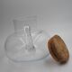 Round glass carafe with cork stopper