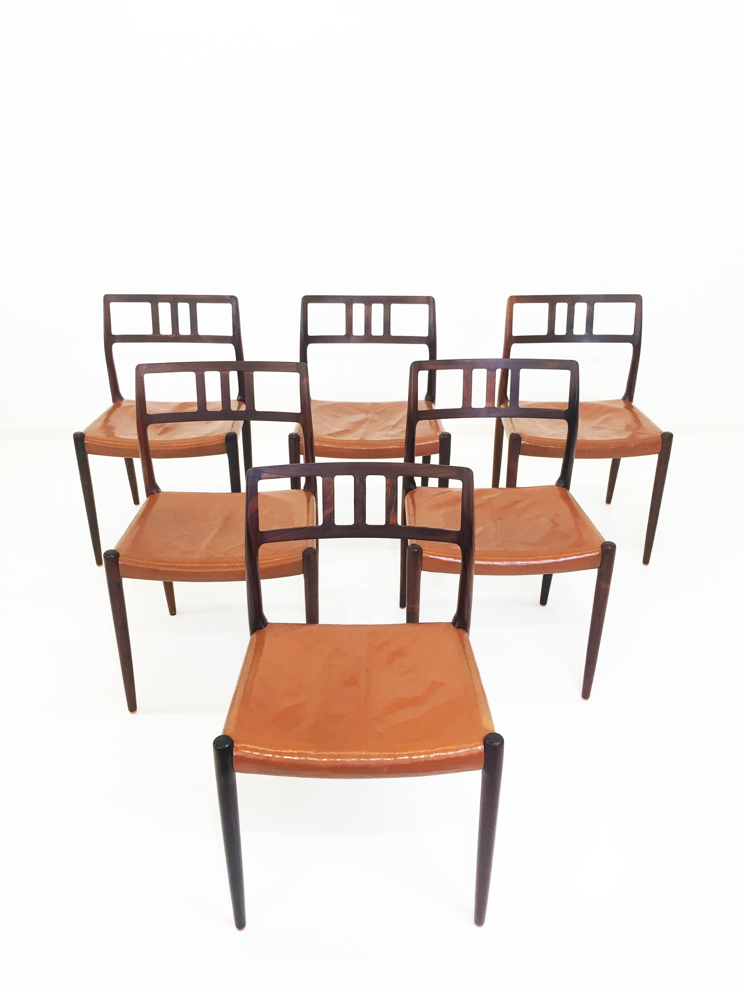 Niels Otto Moller model 79  rosewood dinning chairs