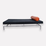 Danish "daybed" bench in leather and alcantara - 1980