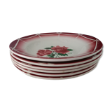 Lot de 6 assiettes creuses Digoin Sarreguemines