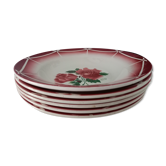 Lot de 6 assiettes creuses Digoin Sarreguemines