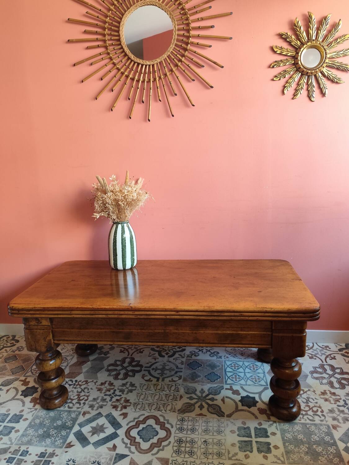 Solid wood coffee table