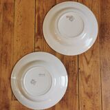Vintage mismatched yellow and gold soup plates