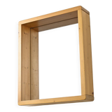 Miroir en pin vintage, Les Arcs, 1973