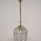 Vintage molded glass pendant lamp from the 50s/60s