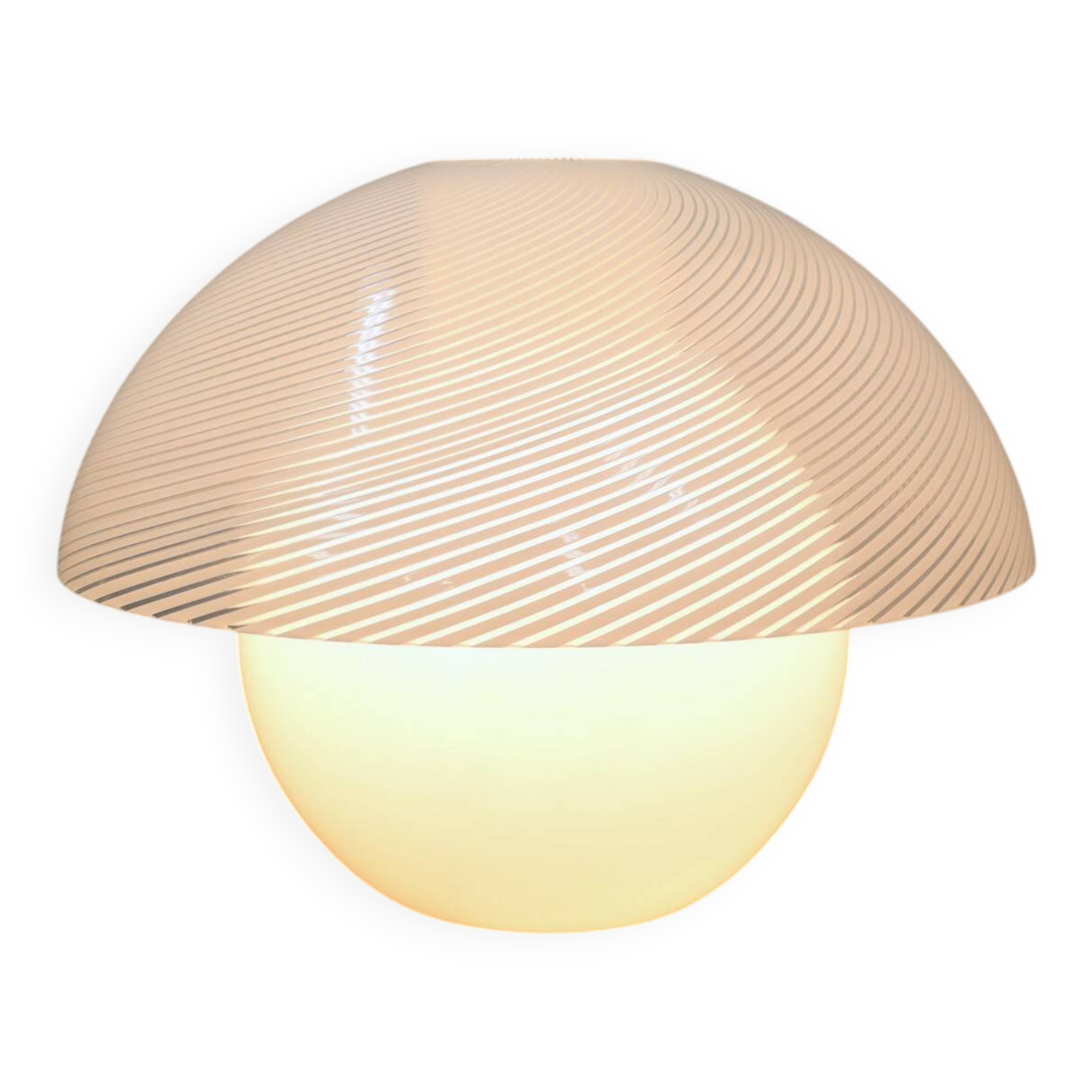 Murano glass incamiciato mushroom table lamp VeART 1970s