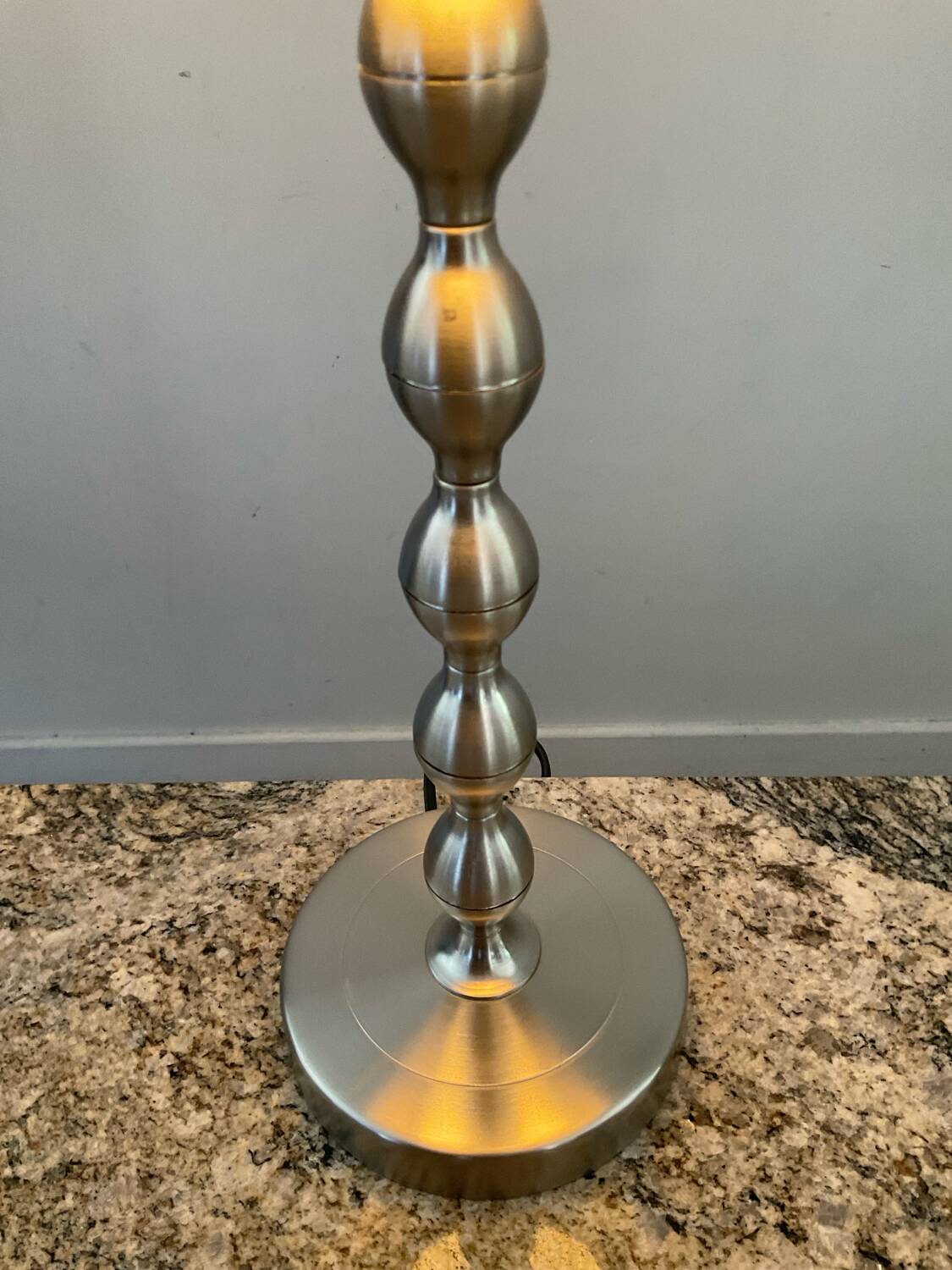 Vintage brushed aluminum lamp